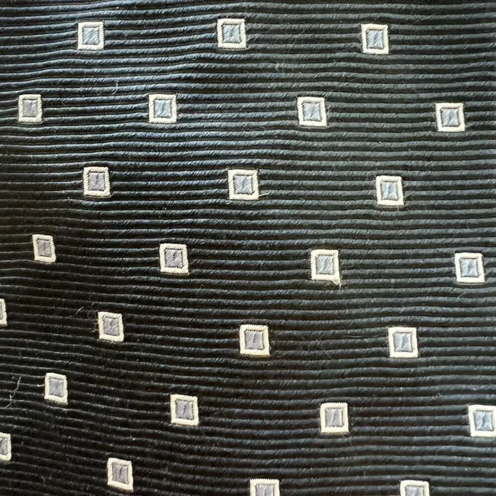 BROOKS BROTHERS Basics Men's 100% Silk Necktie USA Designer Squares Blue